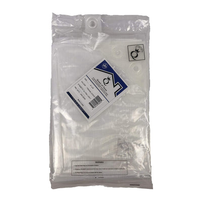 Queen of Tarps 10x12' Lightweight All Purpose Plastic Tarp, Translucent (Used)