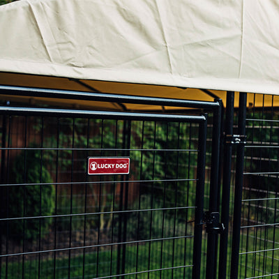 Lucky Dog STAY Series 8 x 8 x 6 Foot Roofed Steel Frame Executive Dog Kennel - VMInnovations