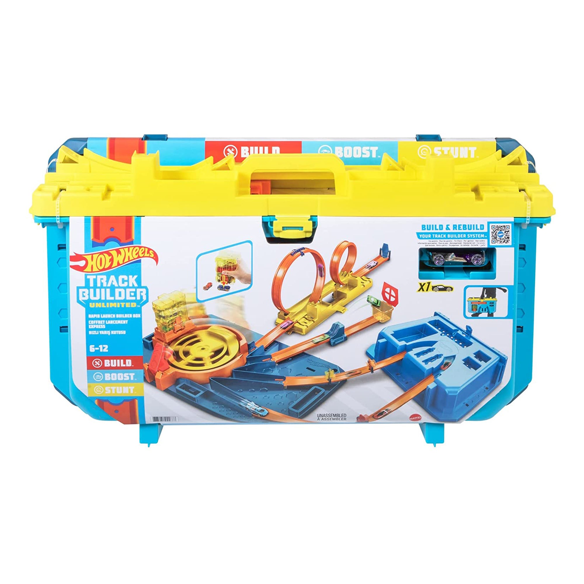Hot Wheels Track Builder Unlimited Rapid Launch Builder Box, for Kids 6+ (Used)
