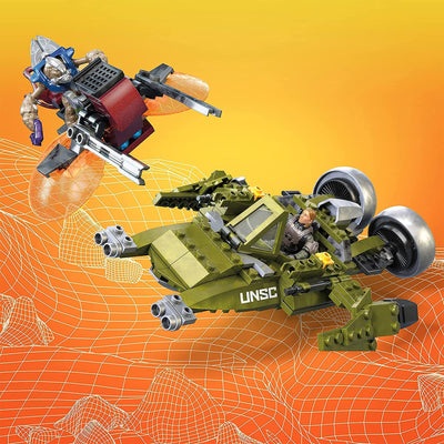 Mega Construx Halo Infinite UNSC Wasp Onslaught 2 in 1 Building Set, 406 Pieces