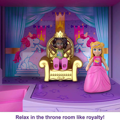 Mattel Polly Pocket Rainbow Funland Theme Park Playset w/ 3 Rides, Polly & Shani - VMInnovations
