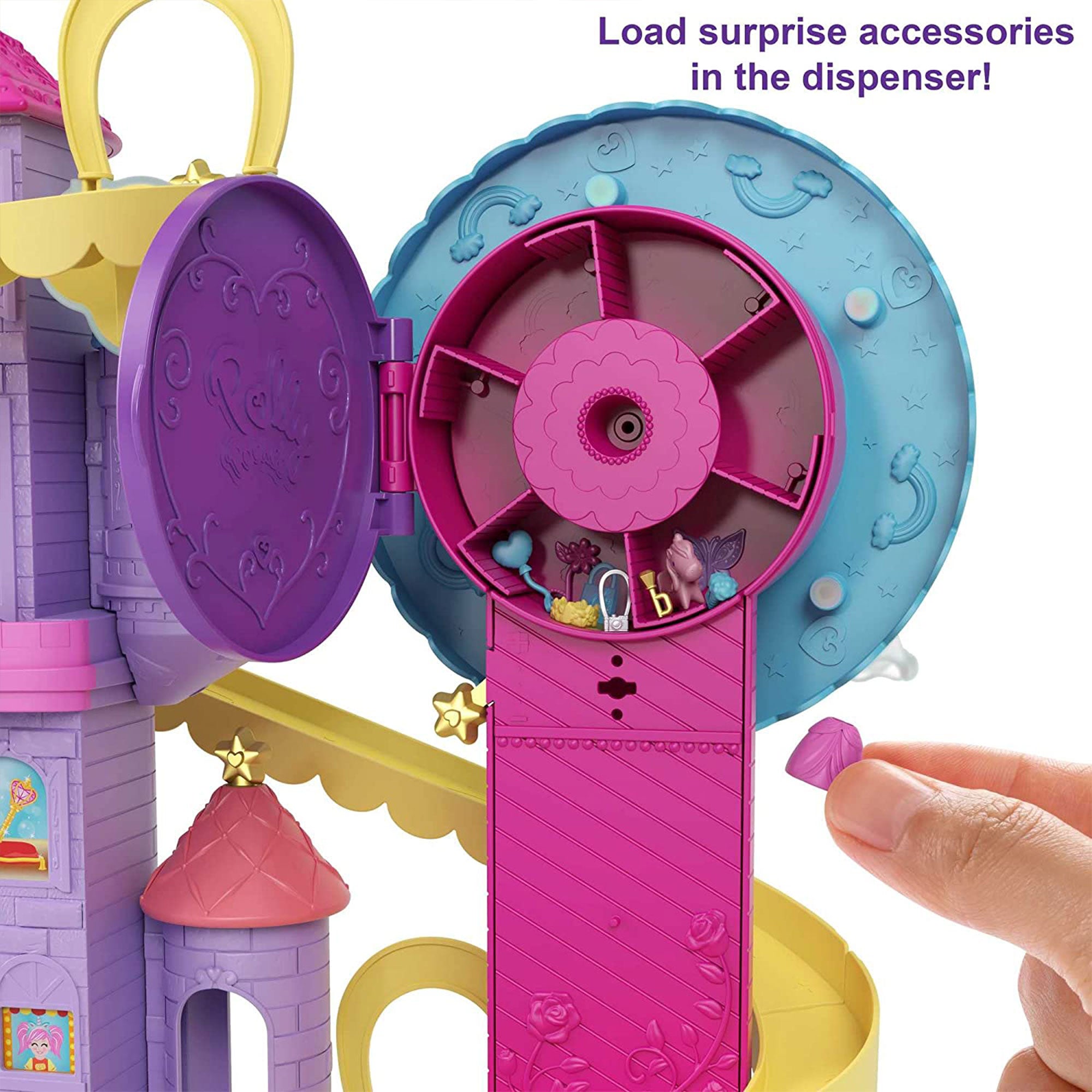 Mattel Polly Pocket Rainbow Funland Theme Park Playset w/ 3 Rides, Polly & Shani - VMInnovations