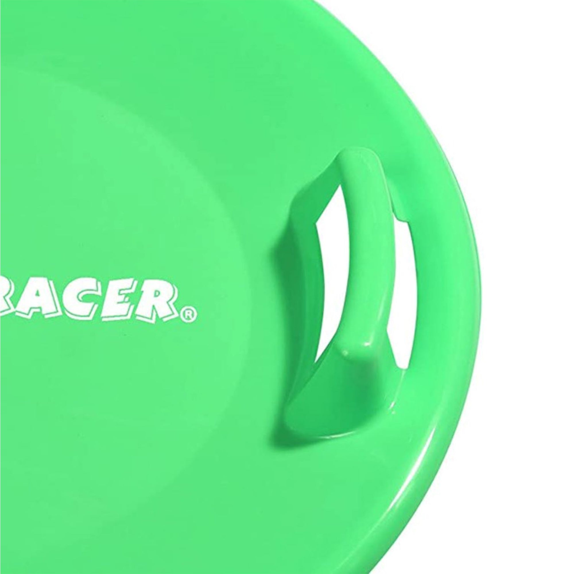 Slippery Racer Downhill Pro Plastic Saucer Snow Sleds, Green, Blue, and Red