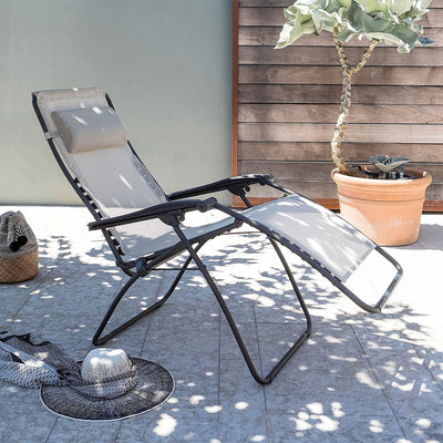 Lafuma R-Clip Batyline Iso Relaxation Zero Gravity Lounge Chair, Seigle (Used)
