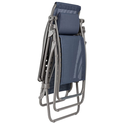 Lafuma RSXA Clip XL Bayline Steel Folding Patio Recliner Chair, Ocean (Open Box) - VMInnovations