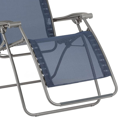 Lafuma RSXA Clip XL Bayline Steel Folding Patio Recliner Chair, Ocean (Open Box) - VMInnovations