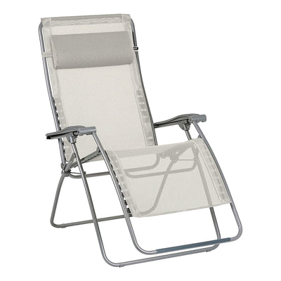 Lafuma R-Clip Batyline Relaxation Zero Gravity Lounge Recliner Chair, Seigle