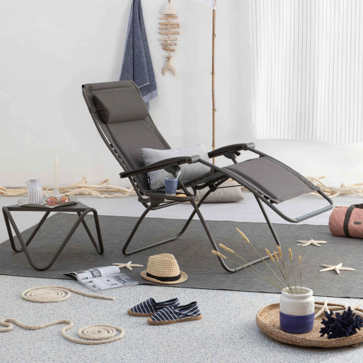 Lafuma RSX Clip Outdoor Steel Folding Patio Lawn Recliner Chair, Slate(Open Box)