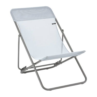 Lafuma Maxi Transat Folding Outdoor Camping Steel Mesh Sling Chair, Ciel Sky - VMInnovations