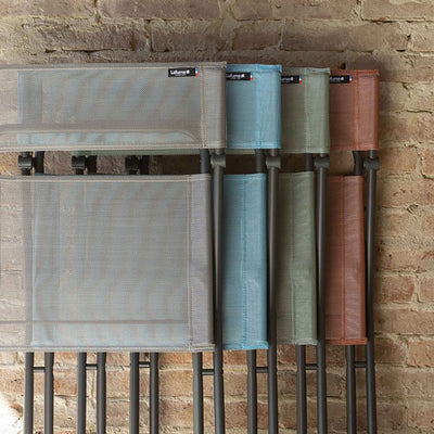 Lafuma Batyline Iso Fabric Folding Steel Frame Balcony Chair, Terre (2 Pack)