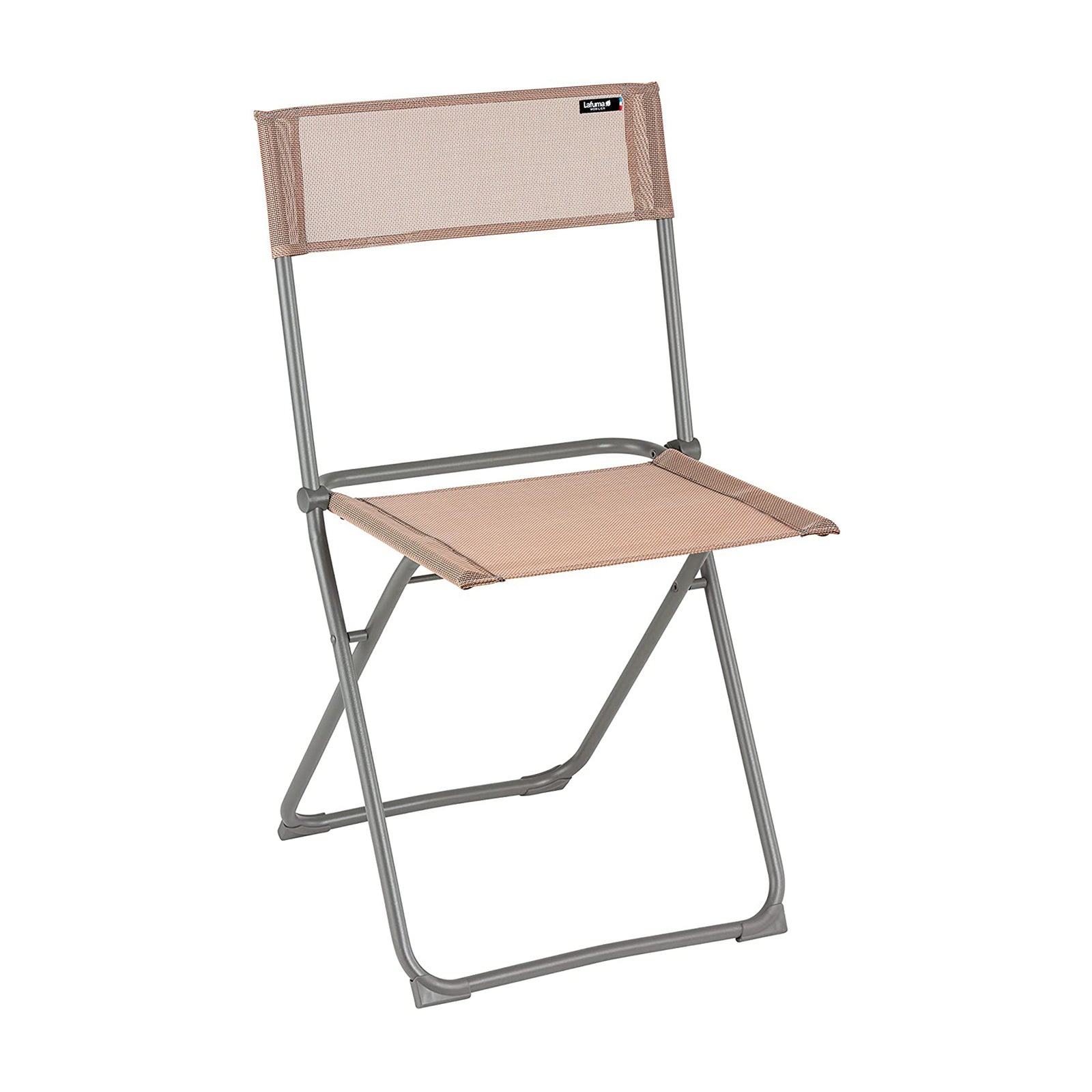 Lafuma Batyline Iso Fabric Folding Steel Frame Balcony Chair, Canyon (2 Pack) - VMInnovations