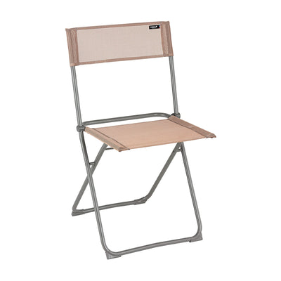 Lafuma Batyline Iso Fabric Folding Steel Frame Balcony Chair, Canyon (2 Pack) - VMInnovations