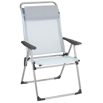 Lafuma Alu Cham XL Folding Camping Patio Camp Mesh Sling Chair, Ciel (Used) - VMInnovations