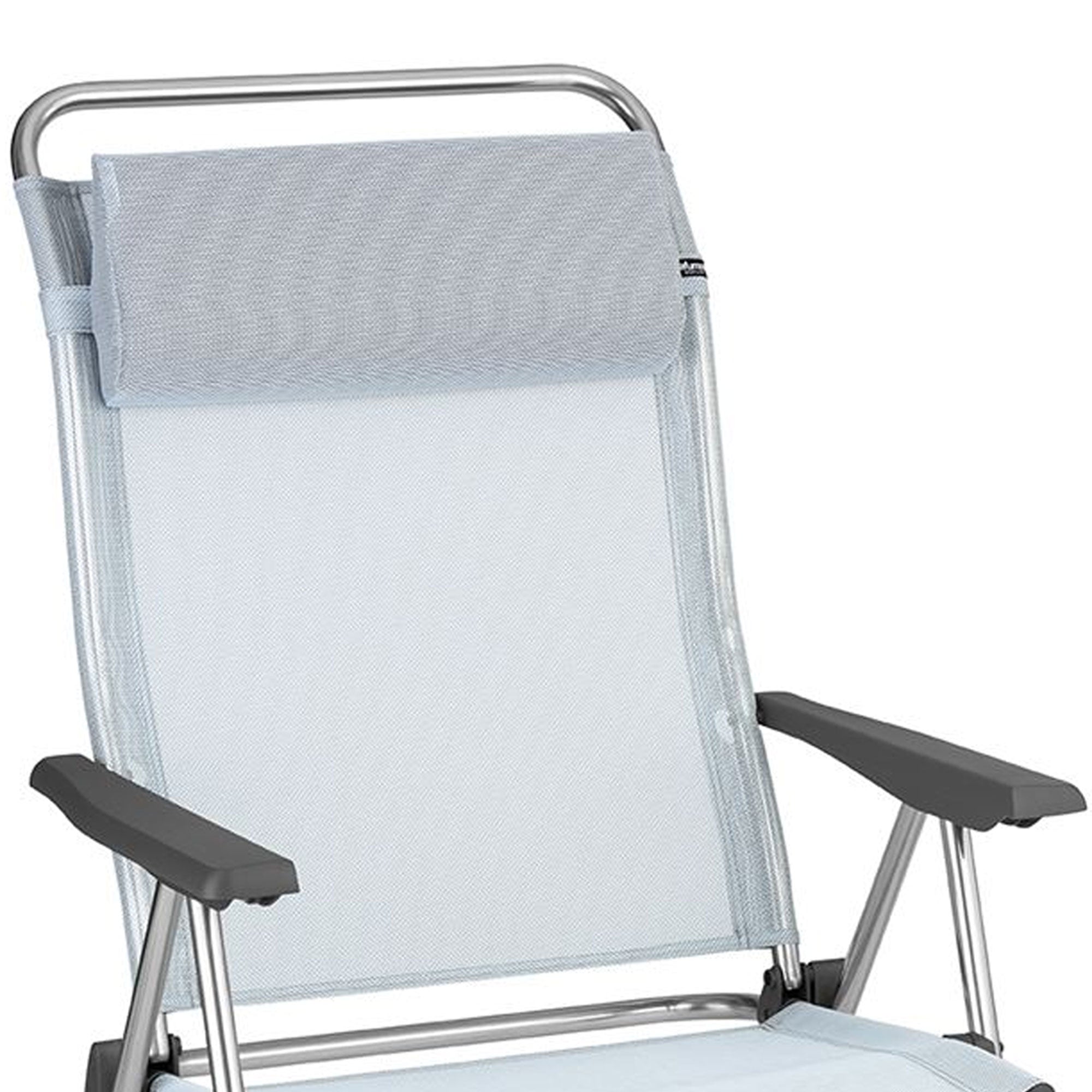 Lafuma Alu Cham XL Adjustable Folding Camping Patio Camp Mesh Sling Chair, Ciel - VMInnovations