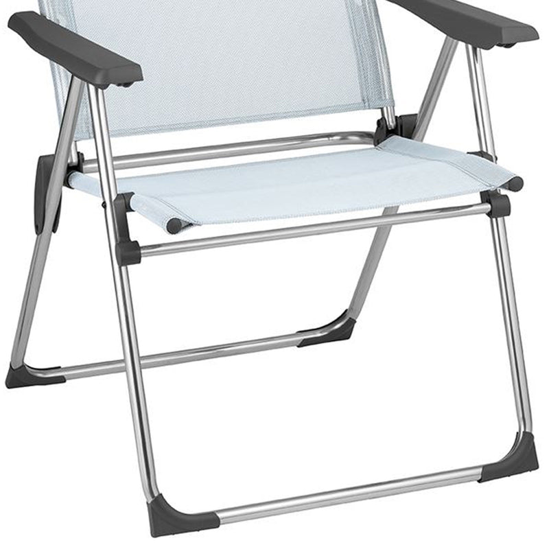 Lafuma Alu Cham XL Folding Camping Patio Camp Mesh Sling Chair, Ciel (Open Box)
