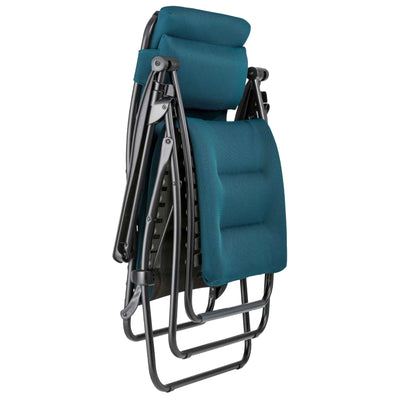 Lafuma Futura Air Comfort Folding Lawn Chair, Coral Blue (Open Box)