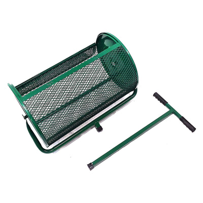 Landzie 24in Metal Lawn and Garden Topdressing Rolling Yard Spreader (Open Box)