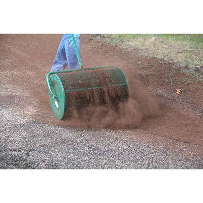 Landzie 24in Metal Lawn and Garden Topdressing Rolling Yard Spreader (Open Box)