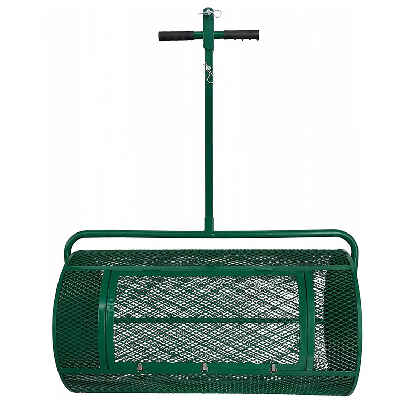 Landzie 36" Metal Basket Lawn and Garden Topdressing Rolling Spreader (Open Box)