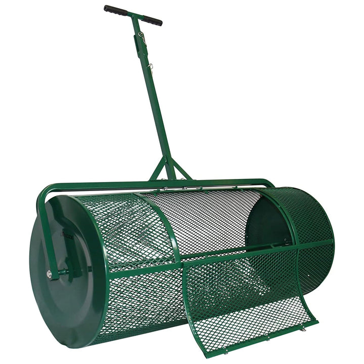 Landzie 44 Inch Metal Basket Lawn and Garden Topdressing Yard Spreader(Open Box) - VMInnovations