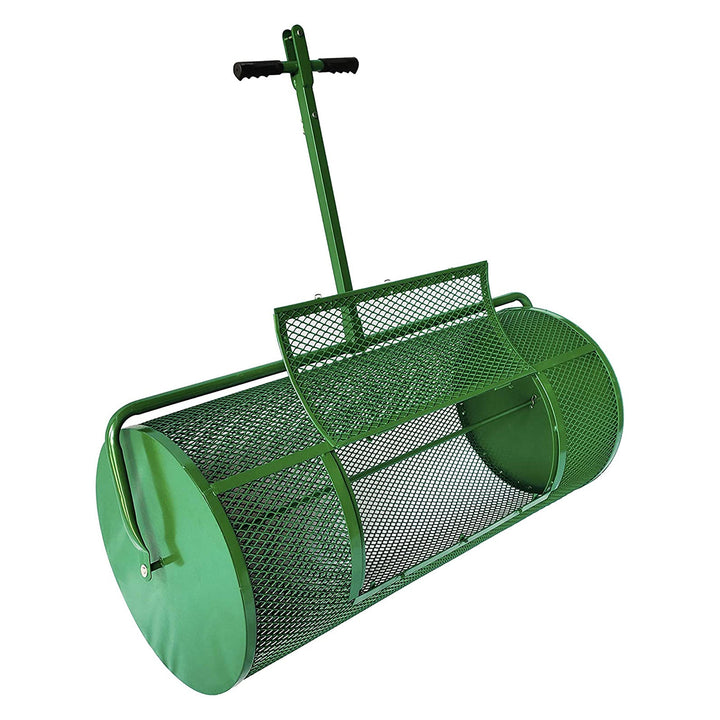 Landzie 44 Inch Metal Basket Lawn and Garden Topdressing Yard Spreader(Open Box)