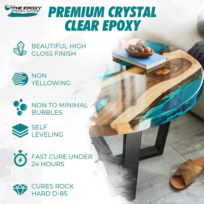 The Epoxy Resin Store Crystal Clear High Gloss Epoxy Resin Kit, 1 Gallon, 2 Pack