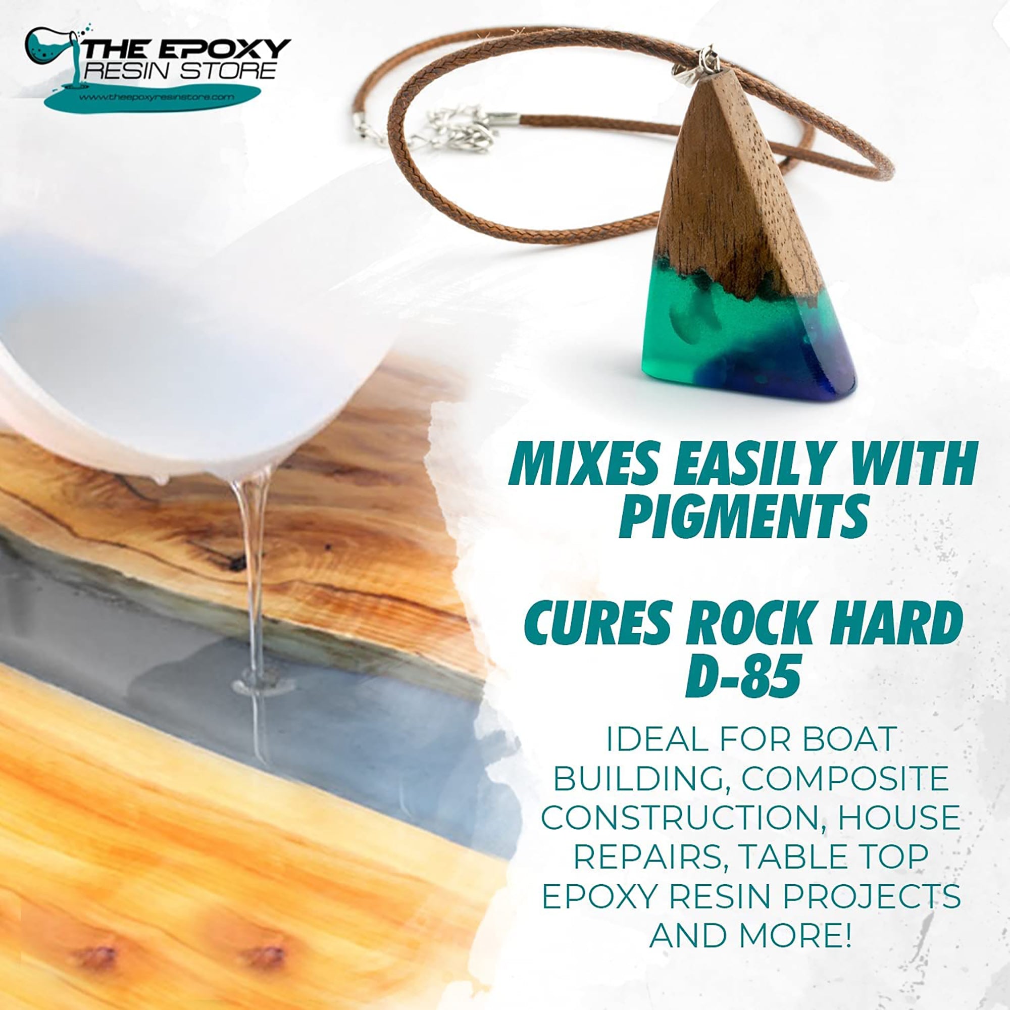 The Epoxy Resin Store Crystal Clear High Gloss Epoxy Resin Coating, 1 Gallon Kit