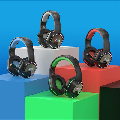 EKSA RGB Plug In USB Gaming Headset for PC, PS4, and PS5 with Microphone, Gray - VMInnovations