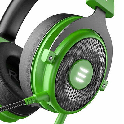 EKSA Pro Gaming Headset with Mic, Green, and S100 Headphone with Mic, Black - VMInnovations