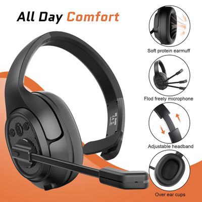 EKSA H1 Noise Canceling Bluetooth Headphones and T8 Gamer Headset with Lights - VMInnovations