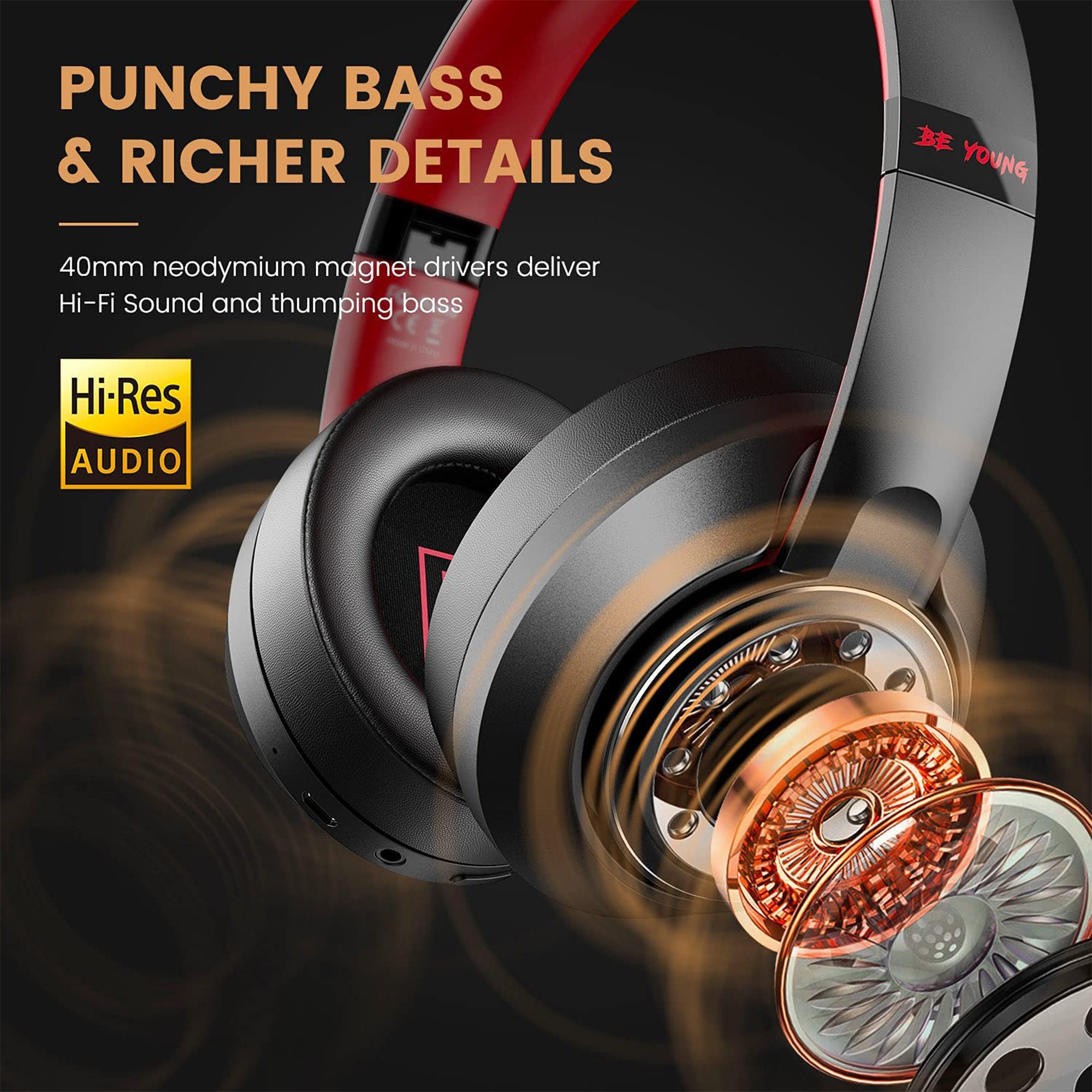 SuperEQ S1 Headphones with Bluetooth, Transparency, and ANC Mode, Black (Used) - VMInnovations
