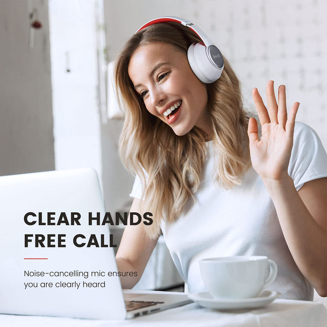 SuperEQ S1 Headphones with Bluetooth, Transparency, and ANC Mode, White (Used) - VMInnovations