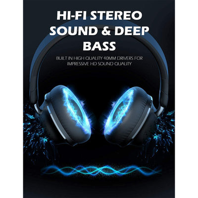 SuperEQ S2 Wired or Wireless Active Noise Canceling Headphones (Open Box)