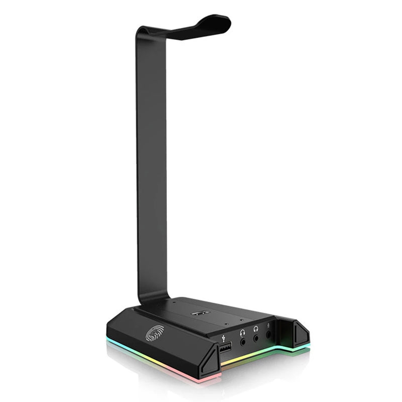 EKSA W1 Gaming Headset Stand with RGB Lights, USB Charger, and Surround Sound