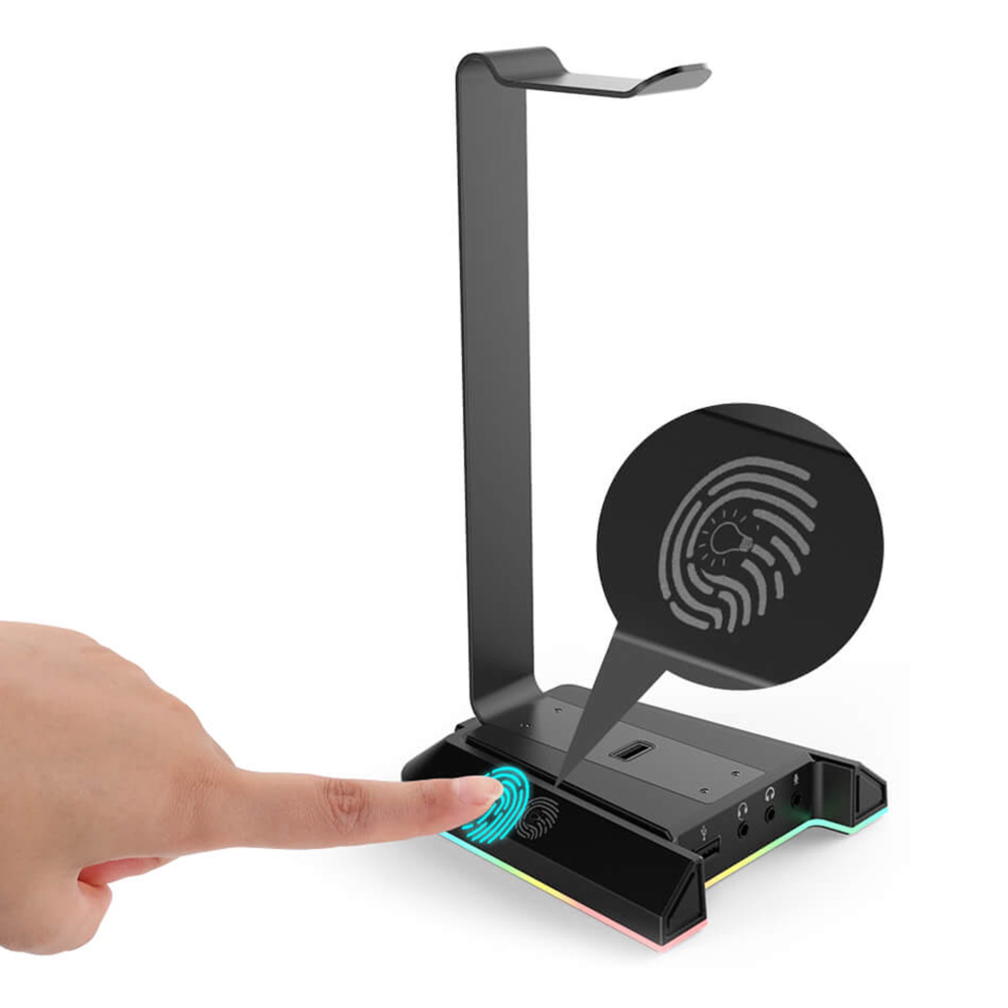 EKSA W1 Headset Stand with RGB Lights and T8 Gaming Headset with RGB Lights