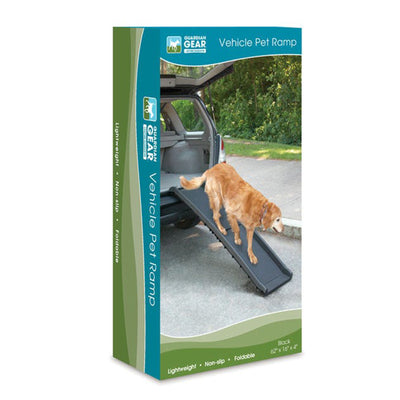 Guardian Gear Portable Compact 32 Inch Tall Plastic Vehicle Pet Ramp, Black