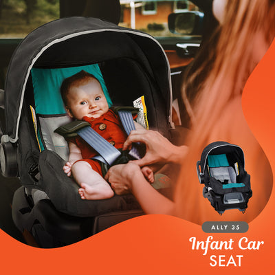 Baby Trend Pathway 35 Jogger Infant Baby Jogger Stroller Travel System, Teal - VMInnovations