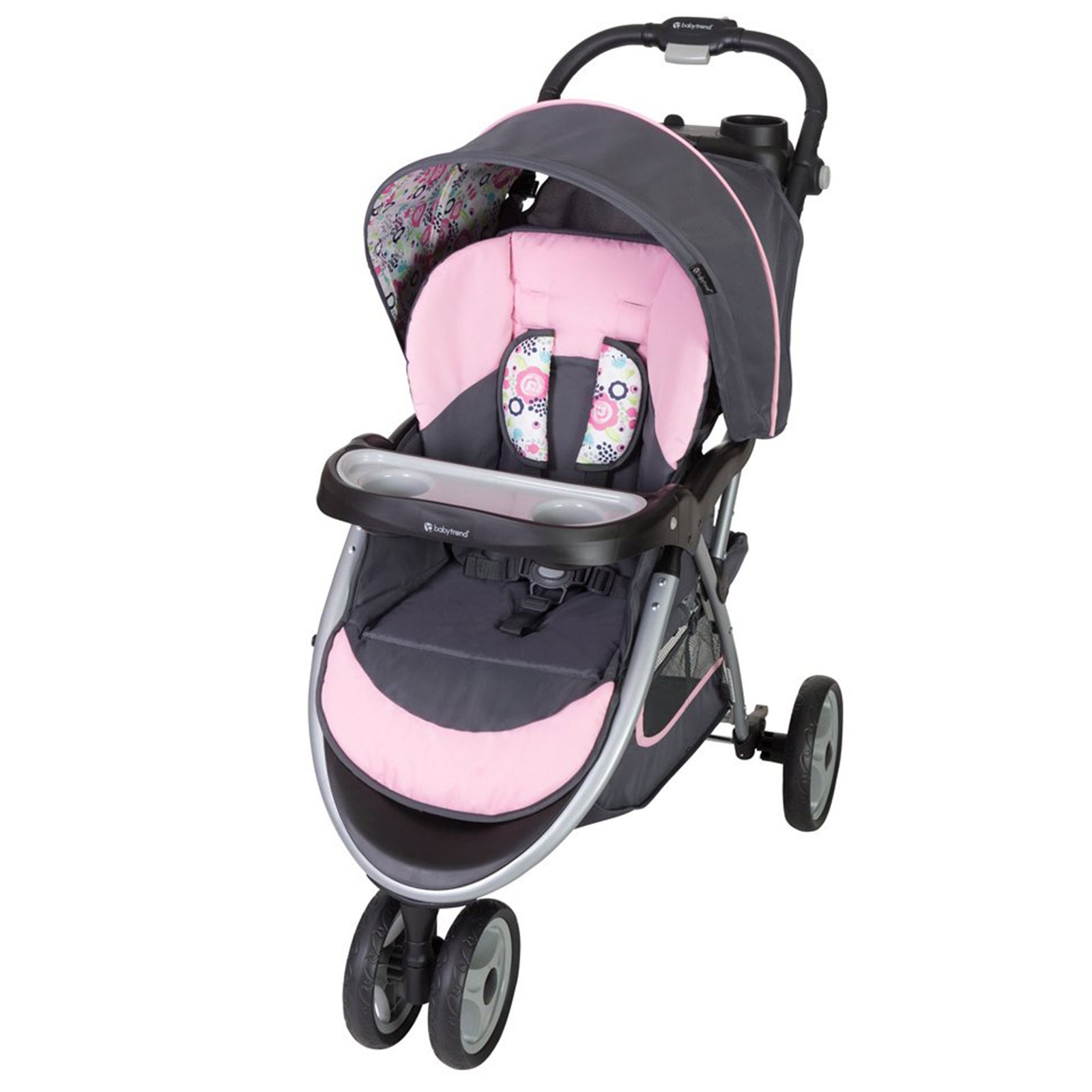 Baby Trend Skyview Lightweight Infant Car Seat Stroller Travel System, Pink - VMInnovations