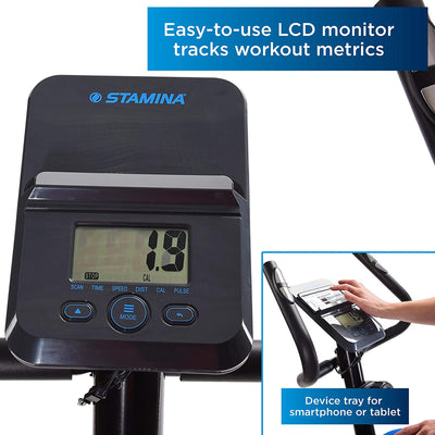 Stamina Products Upright Exercise Bike w/ 8 Level Magnetic Resistance (Open Box) - VMInnovations