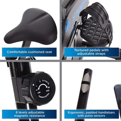 Stamina Products Upright Exercise Bike w/ 8 Level Magnetic Resistance (Open Box) - VMInnovations