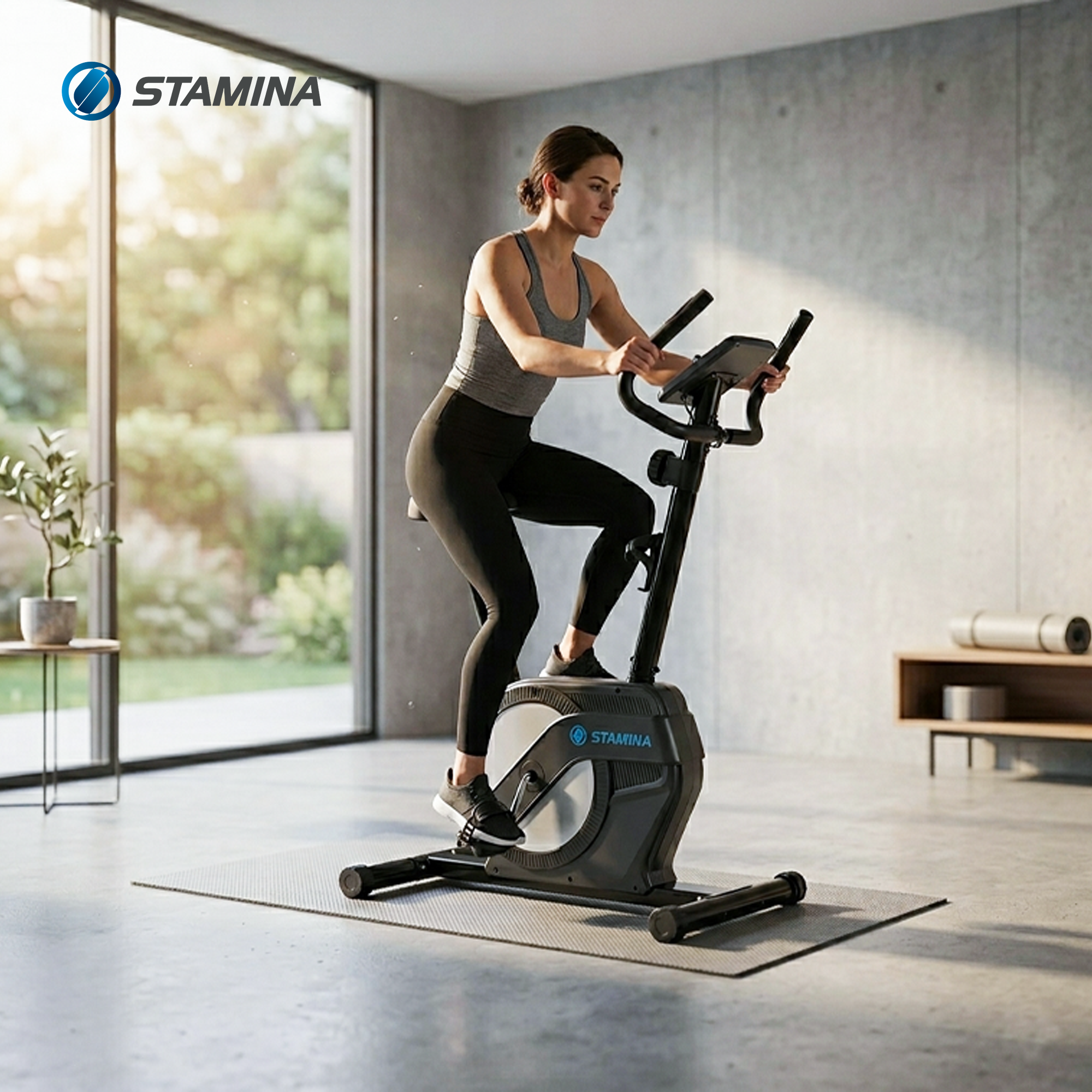 Stamina Products 15-1308 Upright Exercise Bike w/ 8 Level Magnetic Resistance - VMInnovations