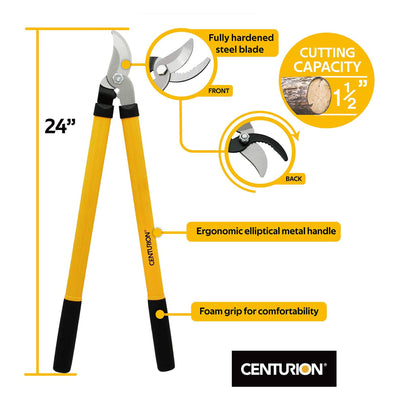 CENTURION 1222 3 Piece Lopper, Hedge Shear, and Pruner Branch Cutting Combo Set