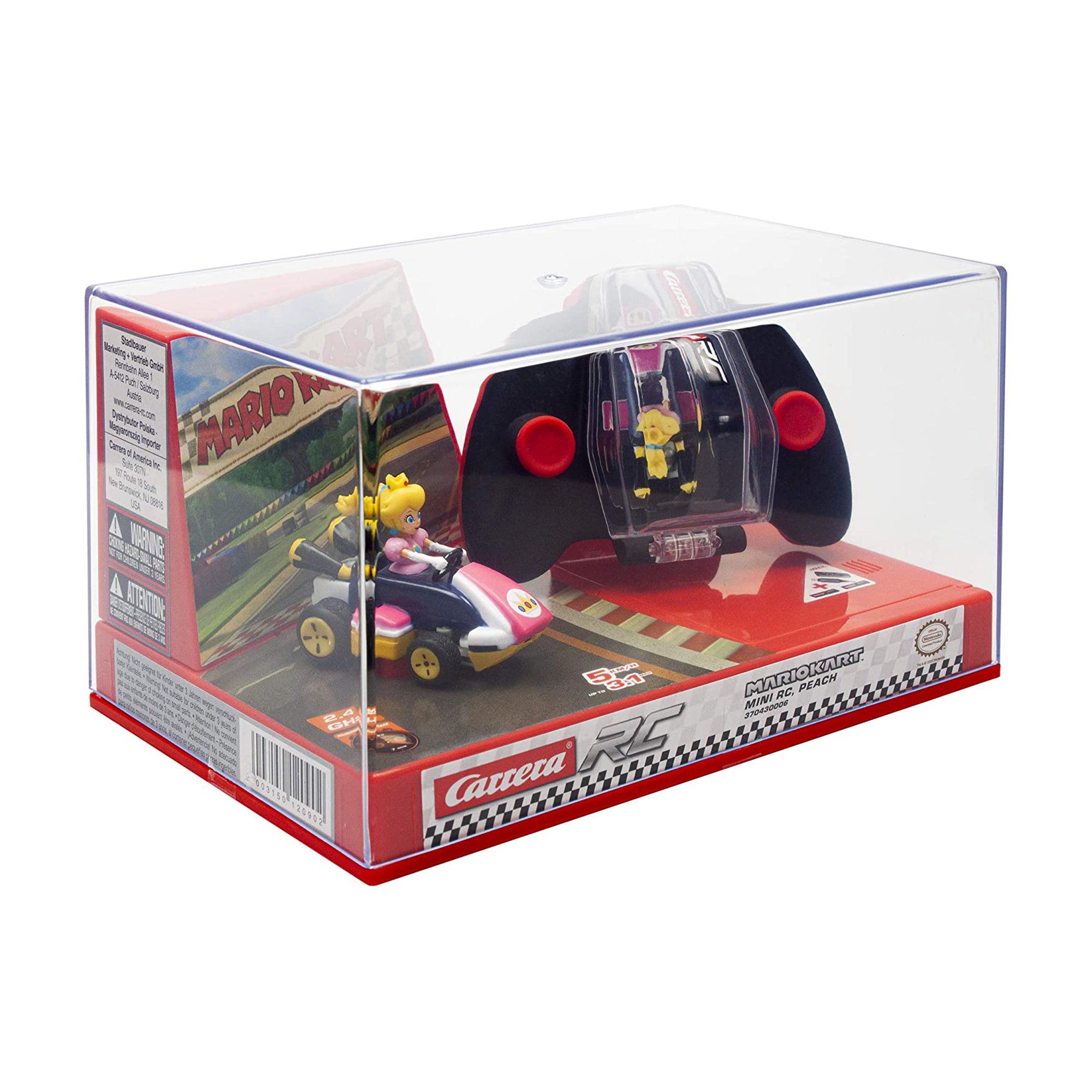 Carrera RC Officially Licensed Nintendo Mario Kart Remote Control Toy Car, Peach
