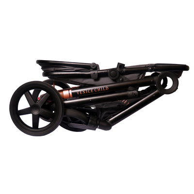 Venice Child Maverick Single Double Folding Stroller w/Seat & Bassinet, Eclipse - VMInnovations