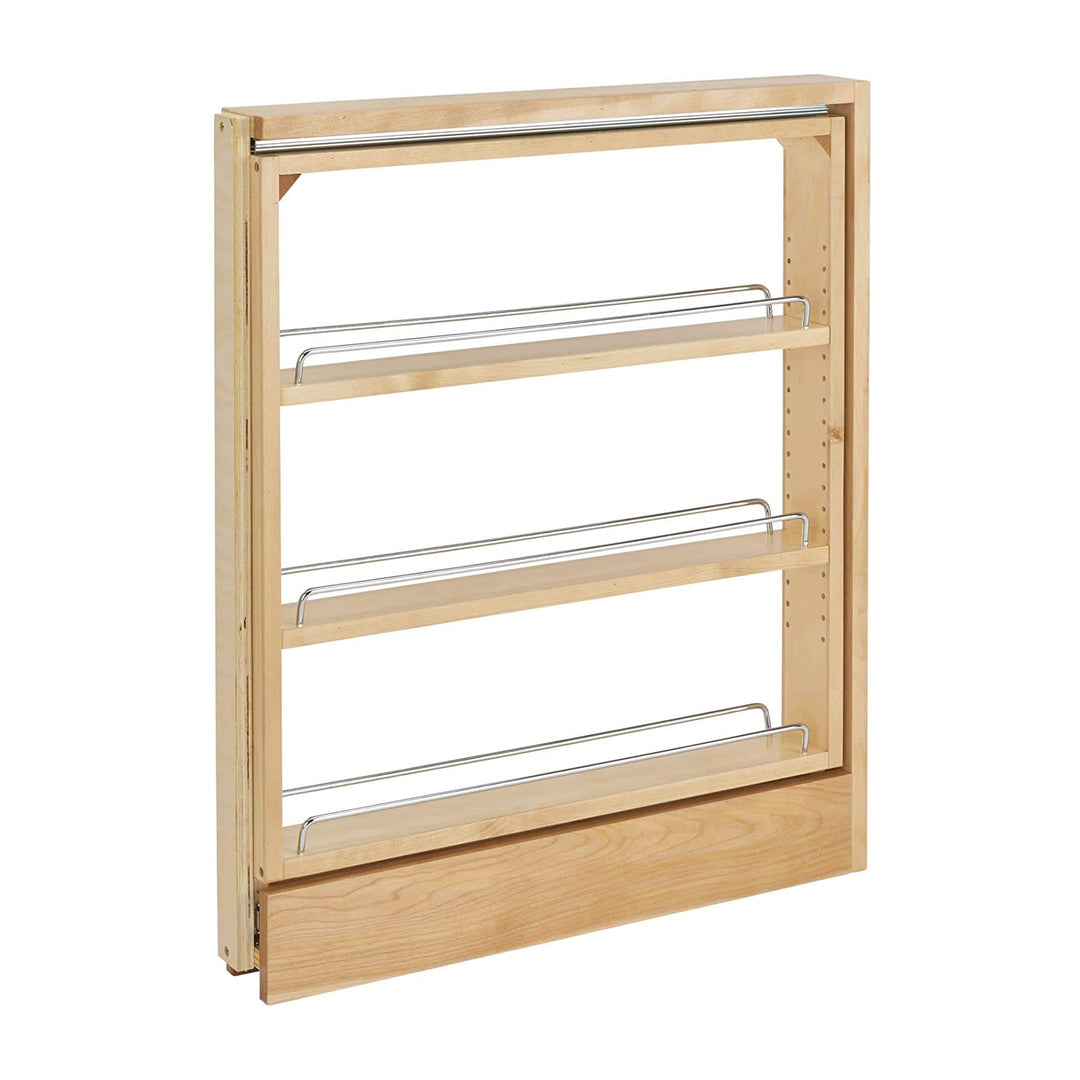 Rev-A-Shelf 3" Pullout Shelf Organizer Rack for Cabinet Base Filler, 438-BC-3C