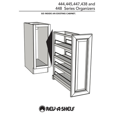 Rev-A-Shelf 20" x 8" Vanity Base Cabinet Storage Organizer, 445-VCG20SC-8