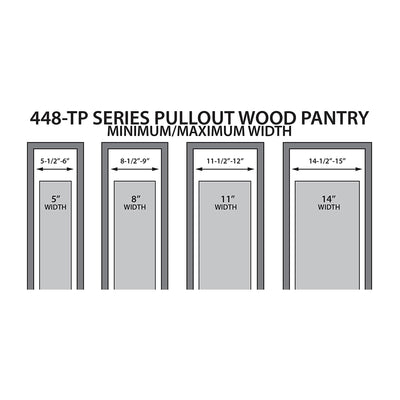Rev-A-Shelf 11 inch Pull-Out Wood Tall Cabinet Pantry with Adjustable Shelves