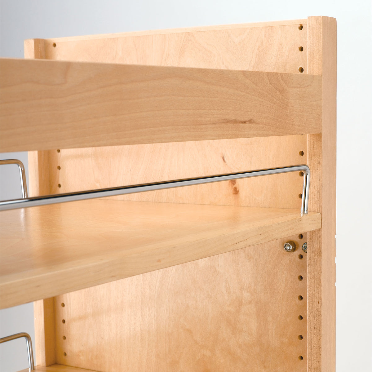 Rev-A-Shelf 8 Inch Wood Pull Out Tall Cabinet Pantry with Adjustable Shelves