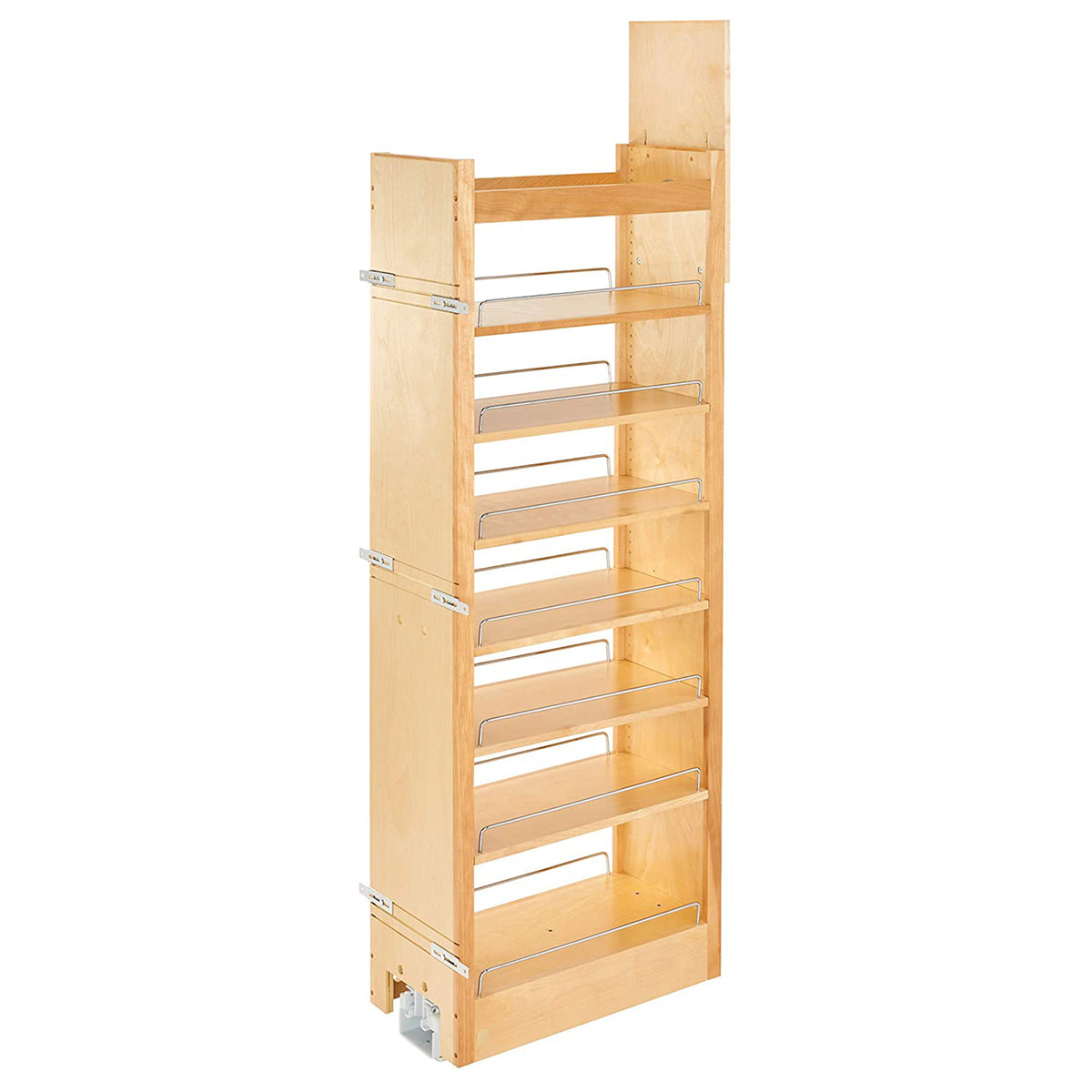 Rev-A-Shelf 8 Inch Wood Pull Out Tall Cabinet Pantry with Adjustable Shelves