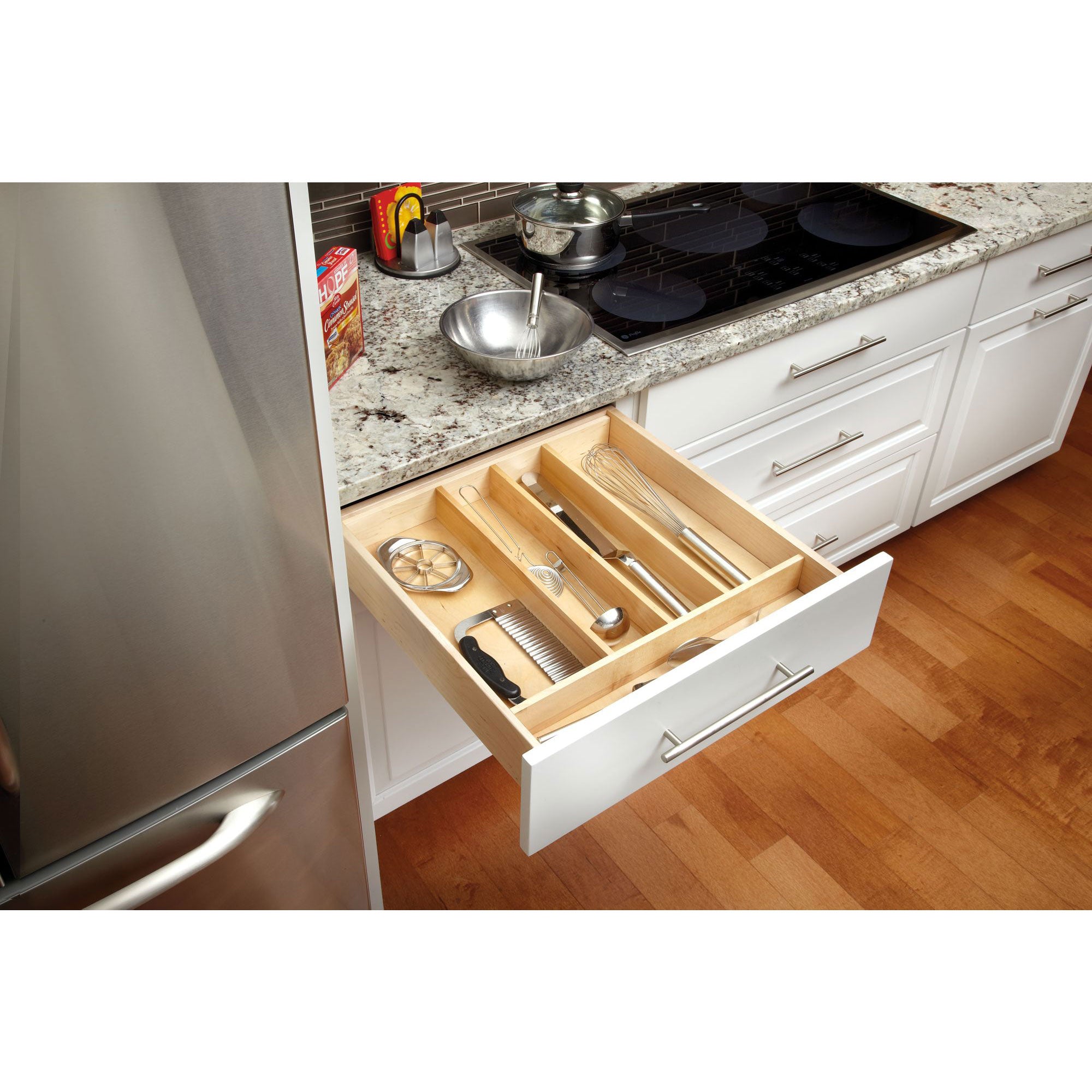 Rev-A-Shelf Wood Trim to Fit Drawer Organizer Insert, 23.98'' x 21.97'', 4WUT-3 - VMInnovations